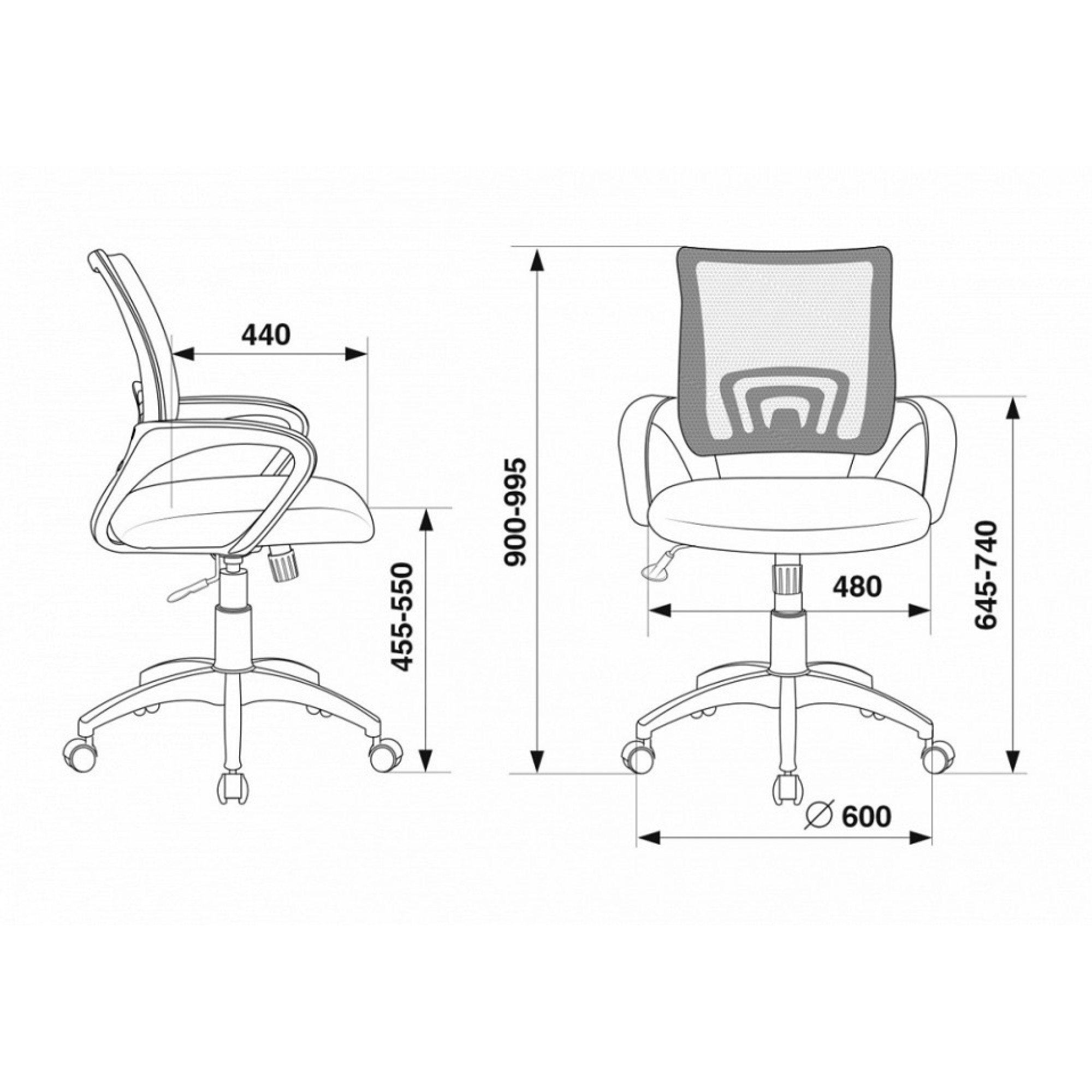 Кресло компьютерное CH-695N/SL/OR/BLACK    BUR_1164732