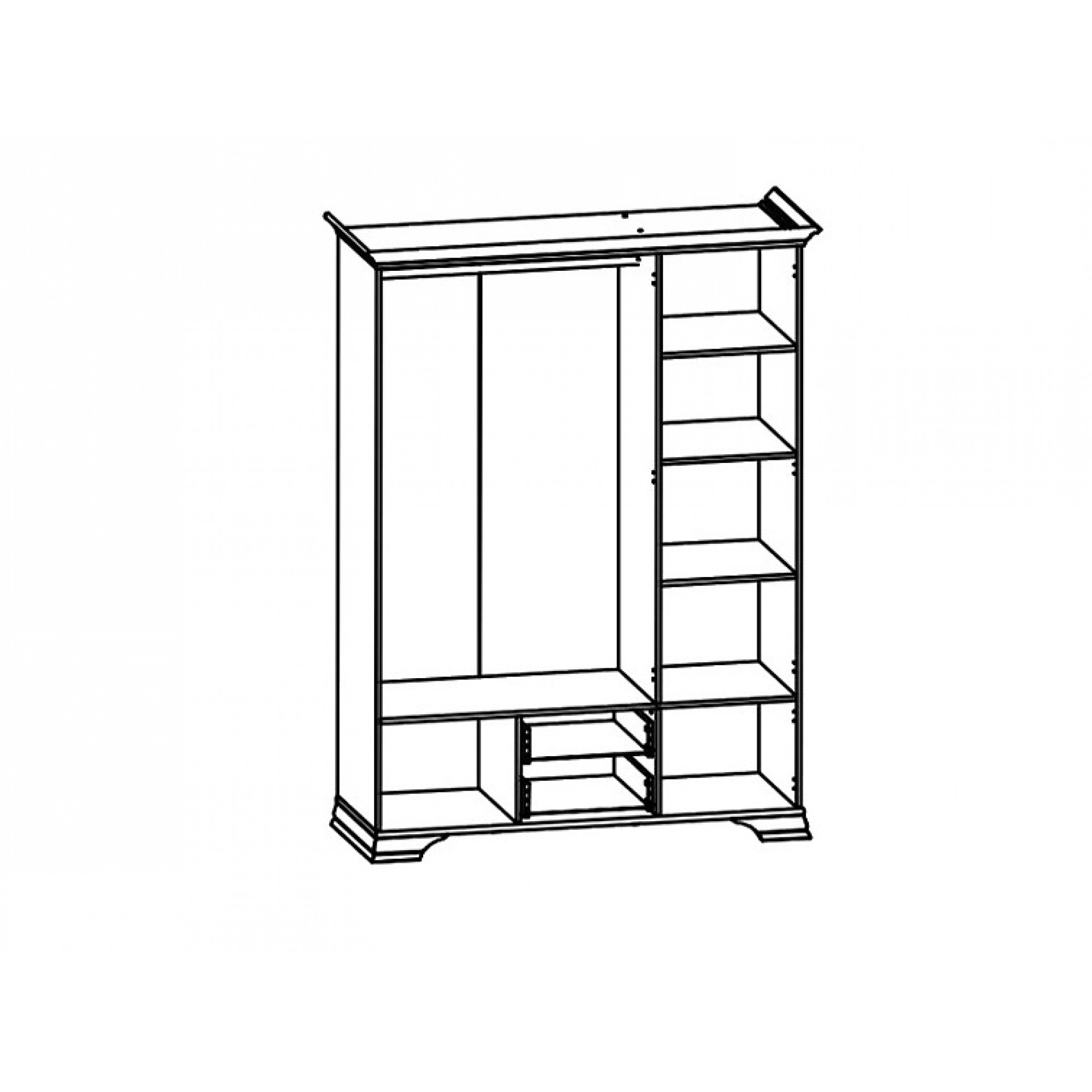 Шкаф платяной Кентаки S132-SZF5D2S    BRW_00008055
