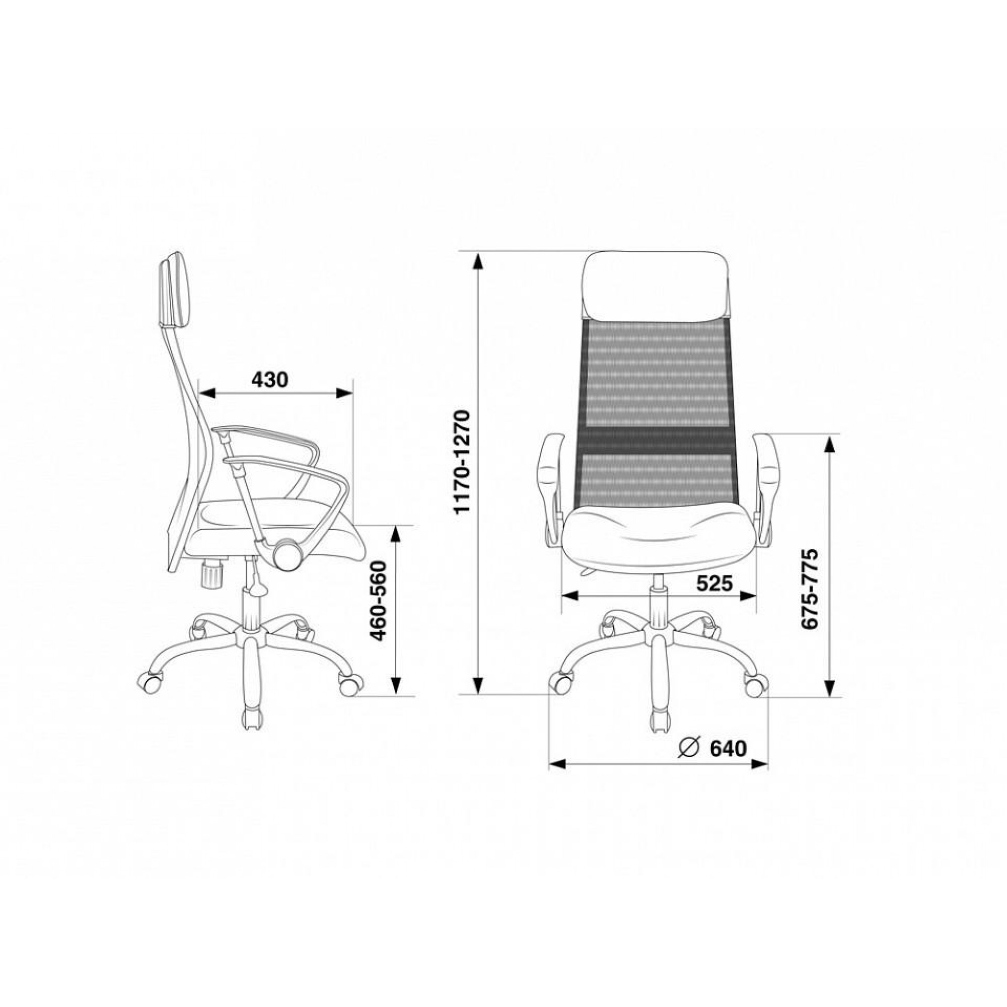 Кресло компьютерное KB-6N/SL/DG/TW-12    BUR_1140279