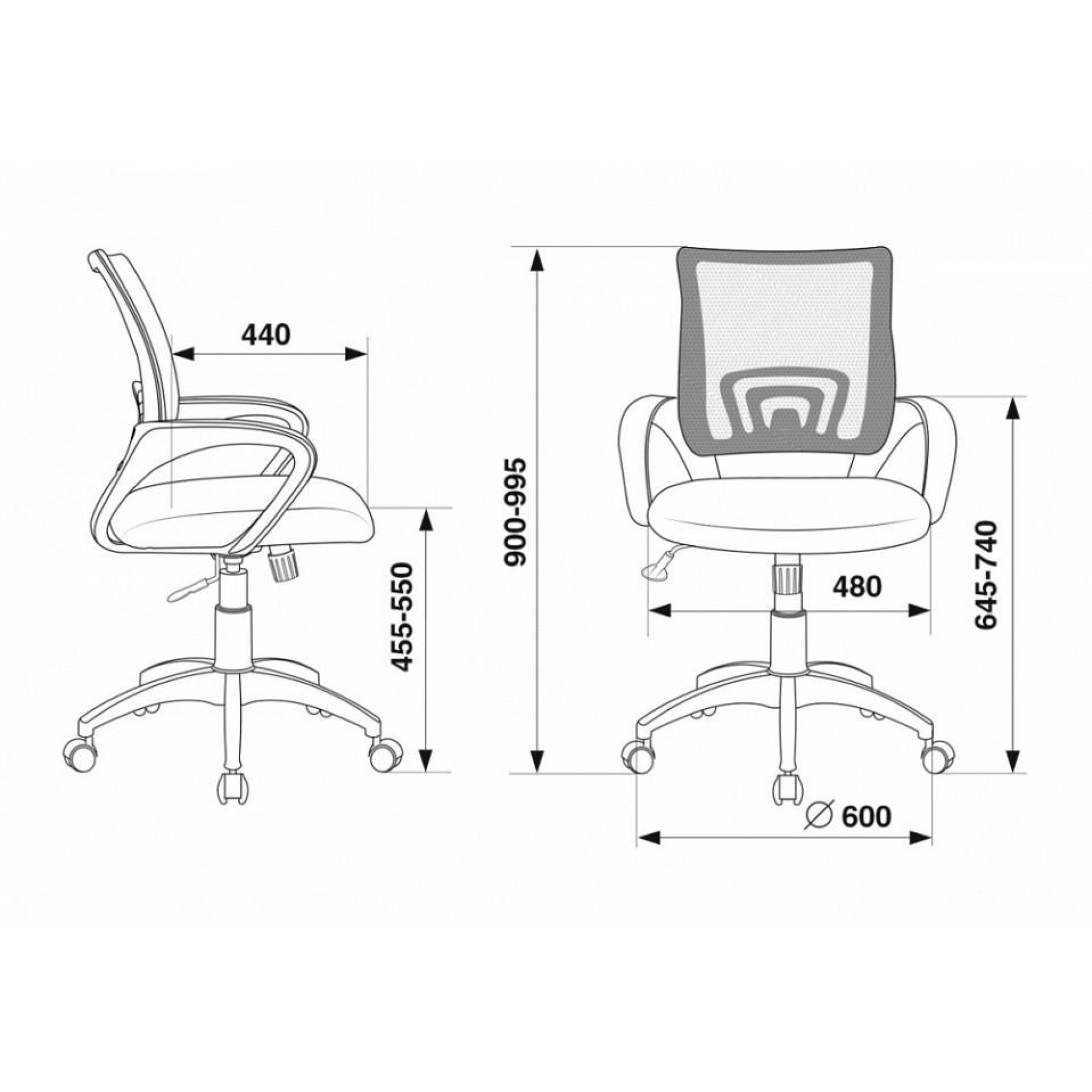 Кресло компьютерное CH-695N/BL/TW-11    BUR_1163179