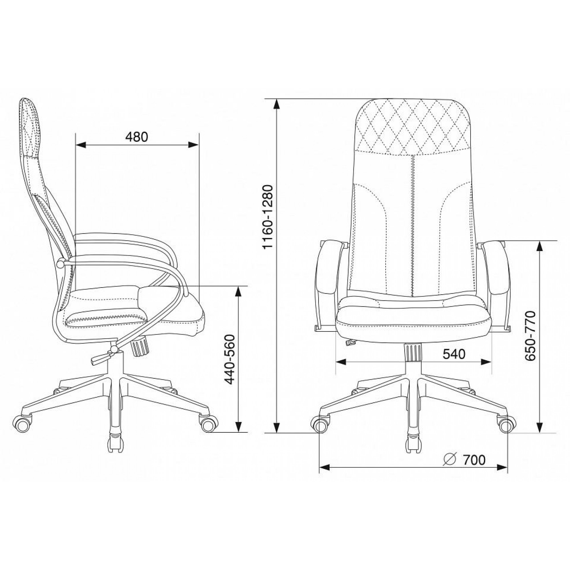 Кресло компьютерное CH-608Fabric    BUR_1654361