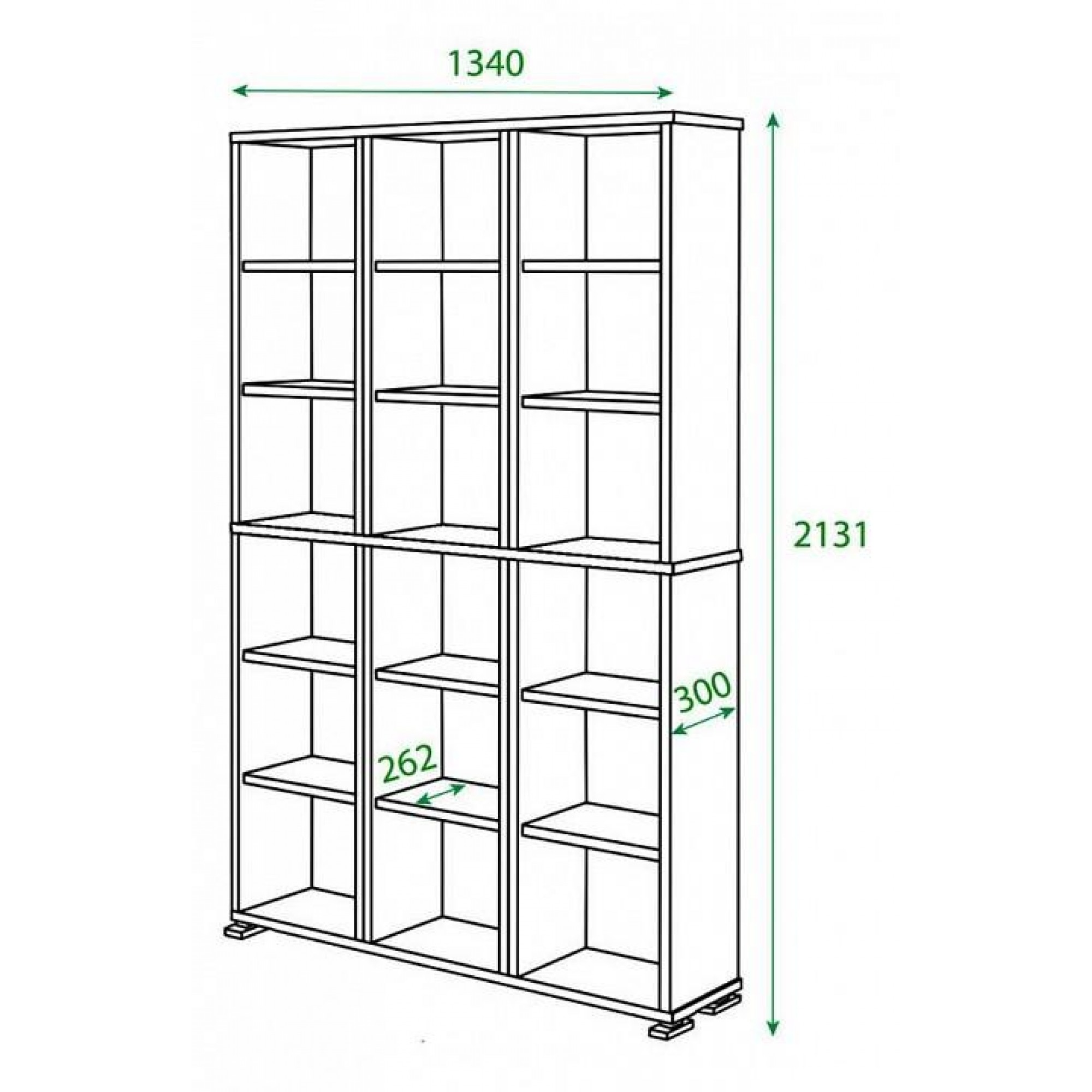 Шкаф книжный Домино ПУ-40-5    MER_PU-40-5_K