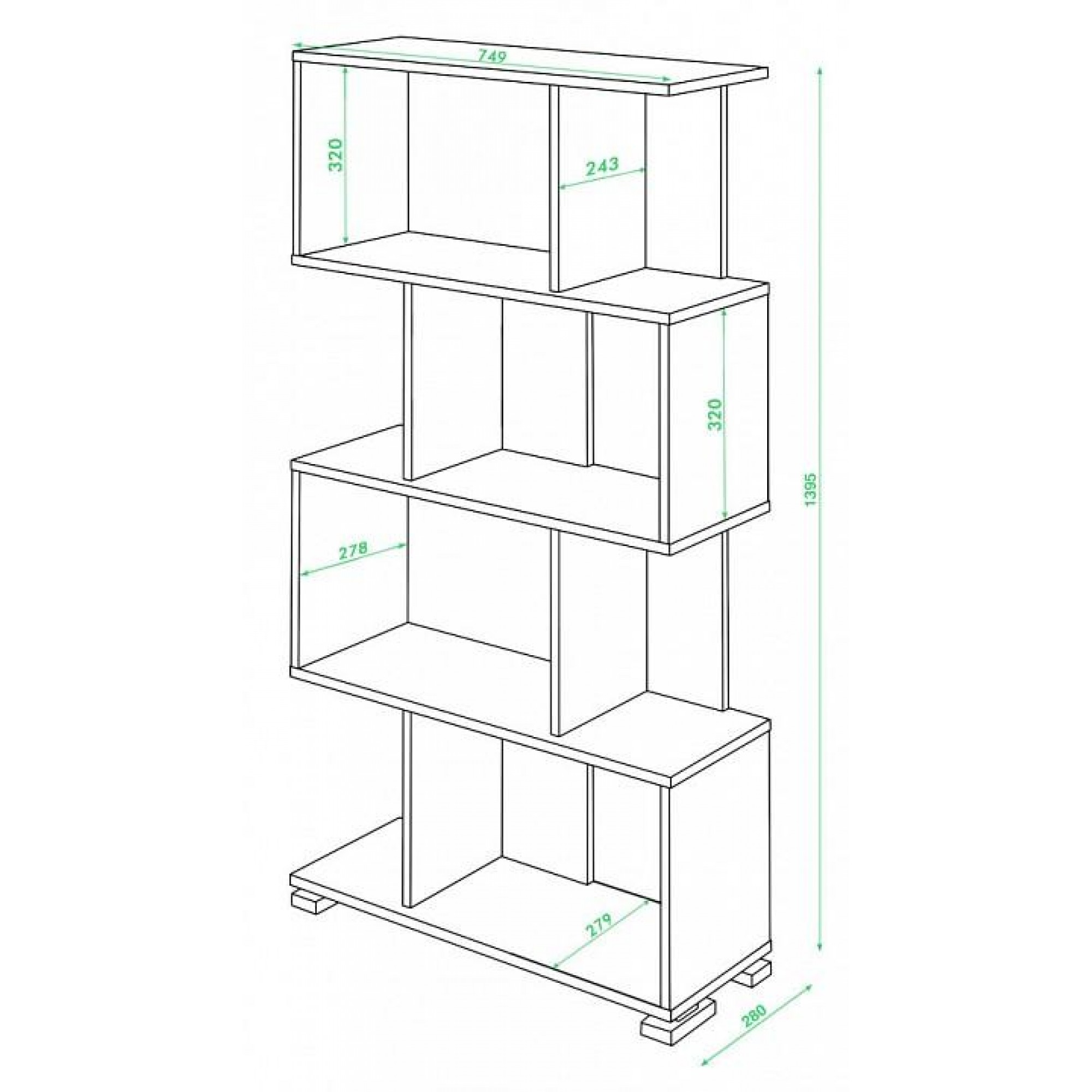 Стеллаж Домино СЛ-5-4    MER_SL-5-4_KV