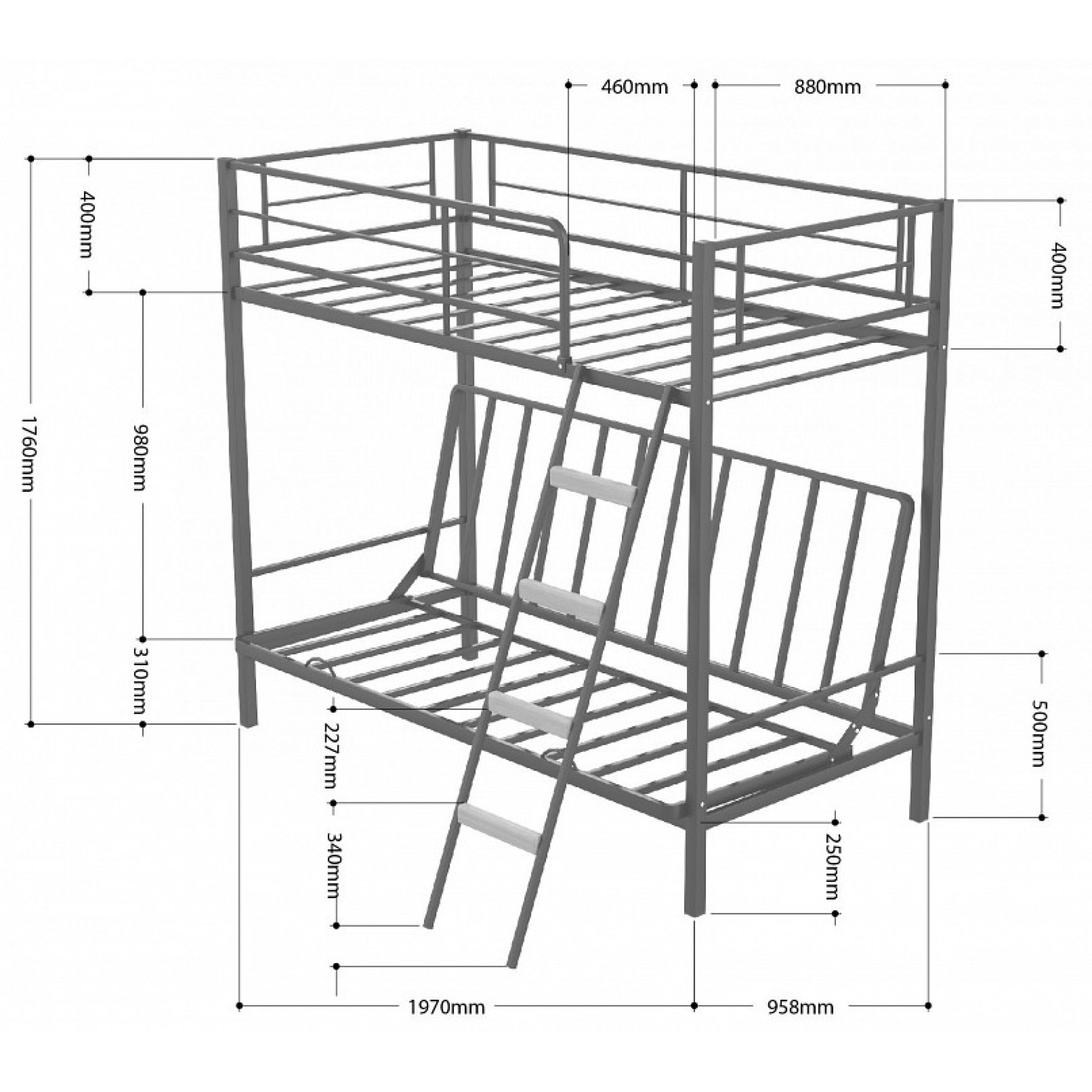 Кровать двухъярусная Дакар 2    FSN_4s-dak2_vs-vat-1014